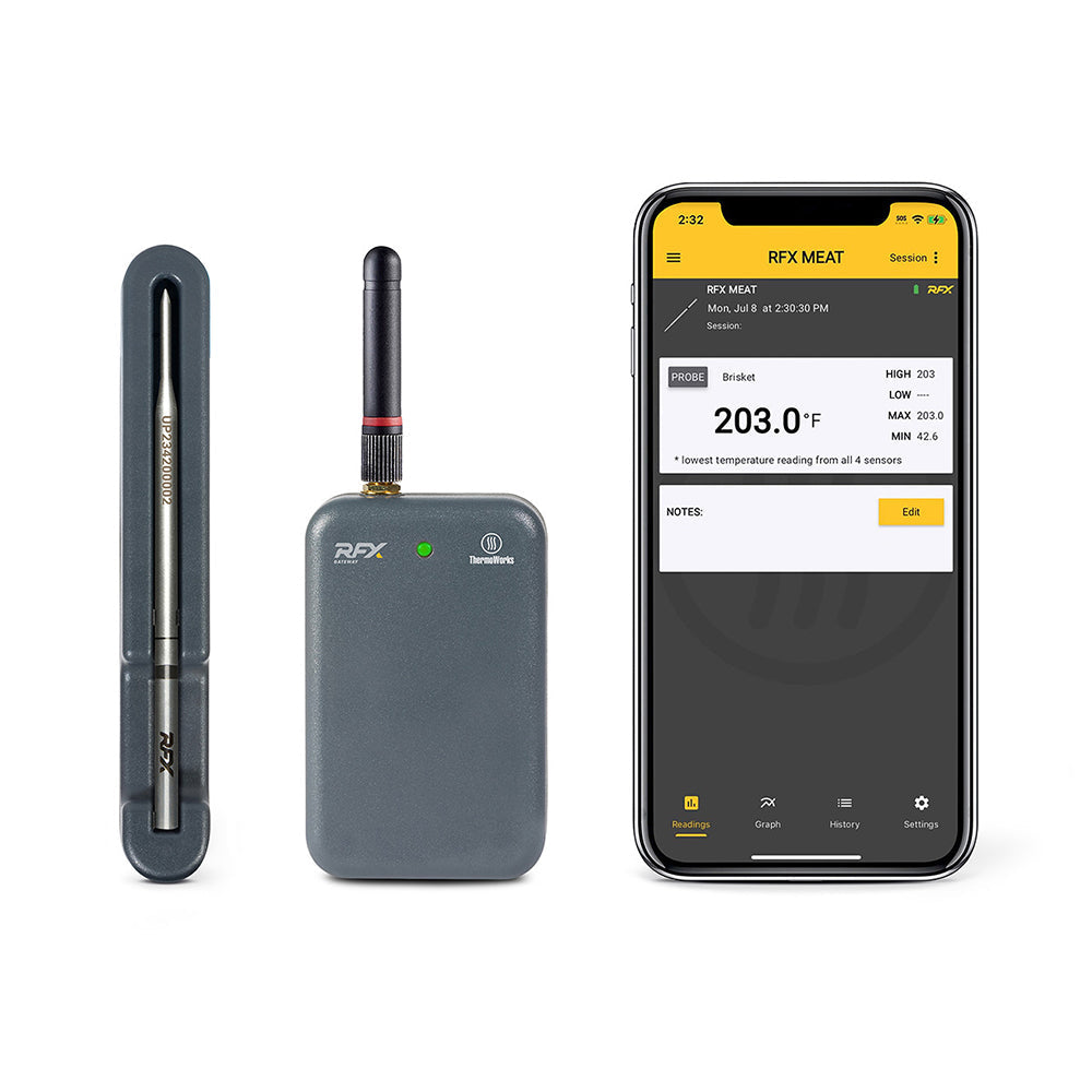Thermoworks RFX Wireless Probe Starter Kit 1 Probe 1500 Ft Range TX-5600-01