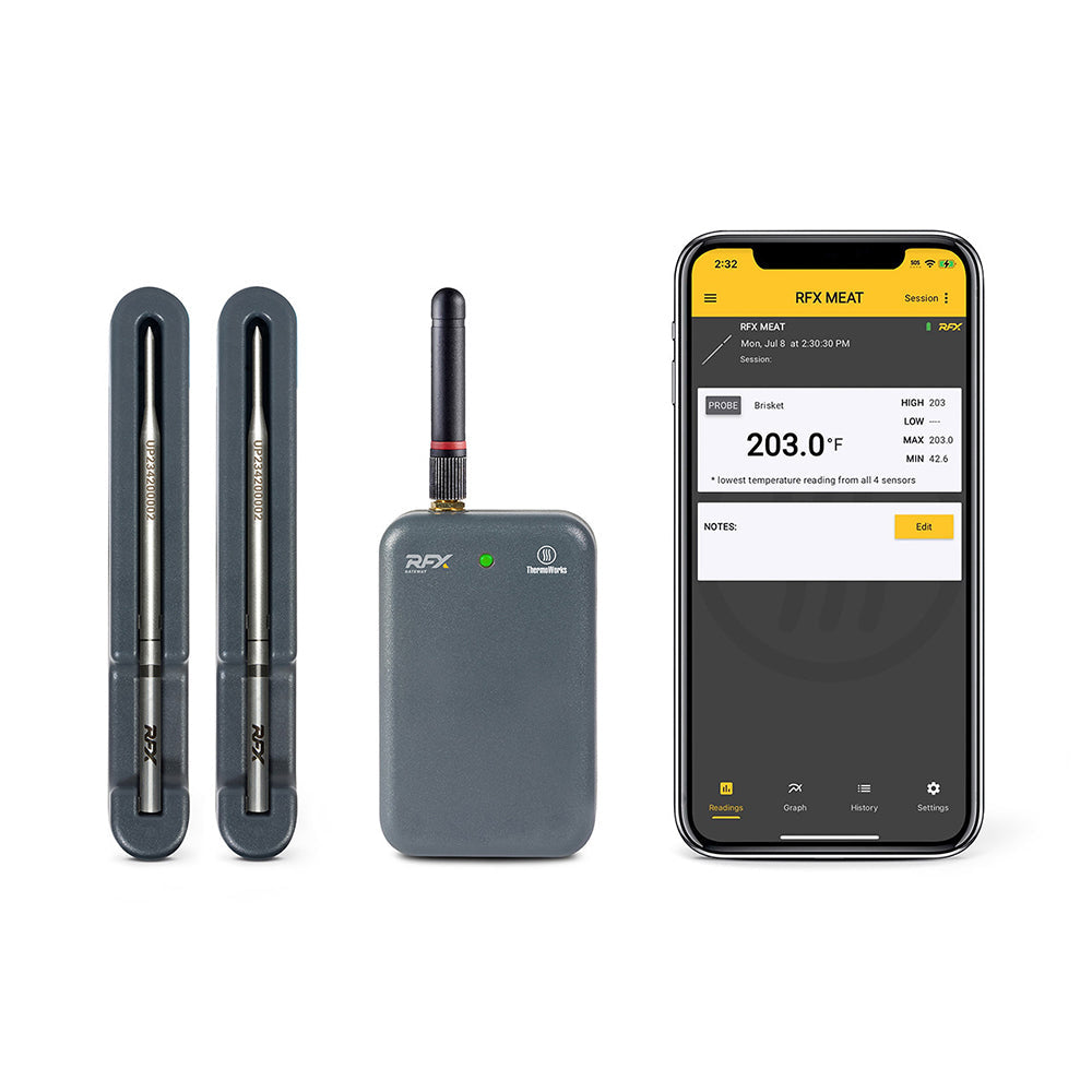 Thermoworks RFX Wireless Probe Starter Kit 2 Probe 1500 Ft Range TX-5600-02