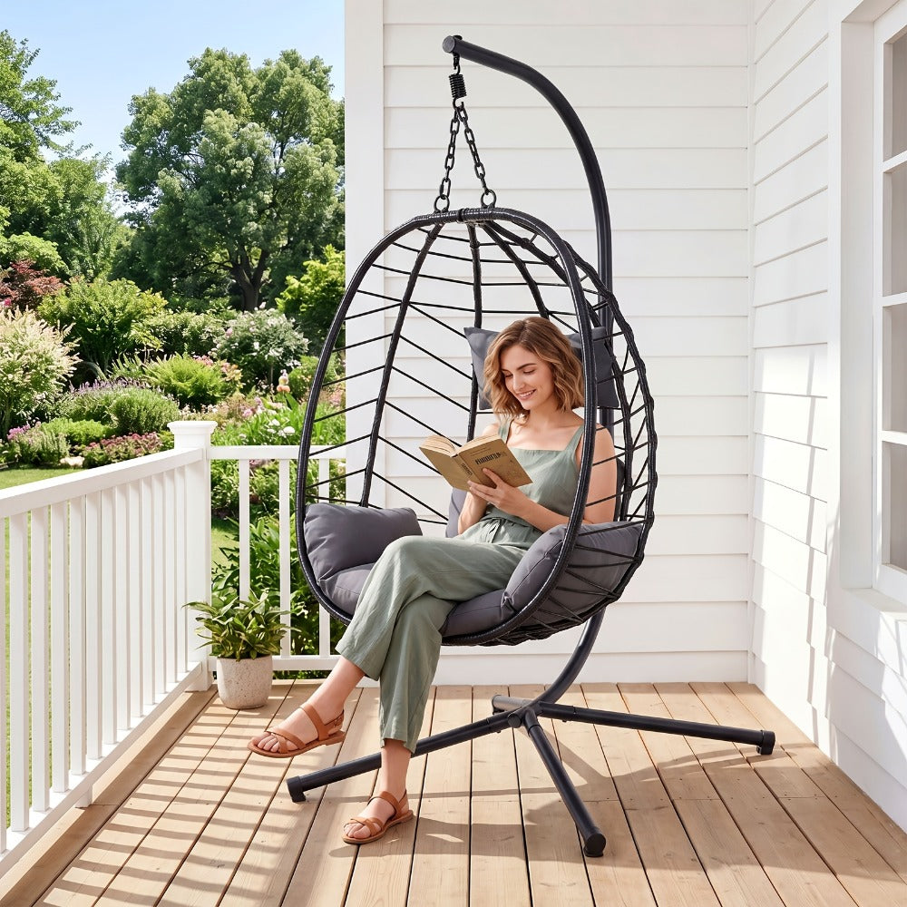 Wicker Egg Swing Chair for Comfortable Everyday Seating in Bedroom